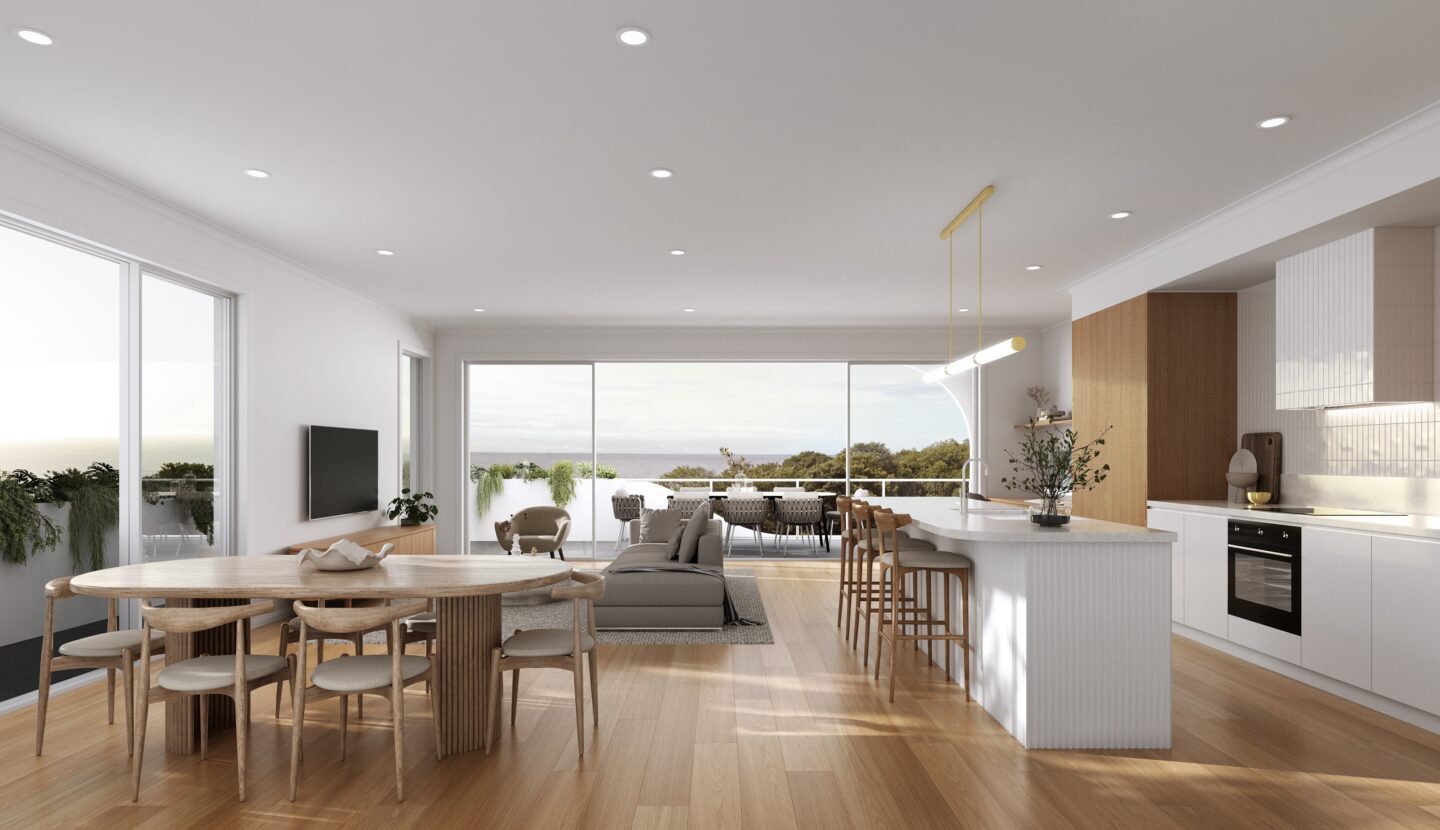 Into Place Kennedy Bay kitchen living LR